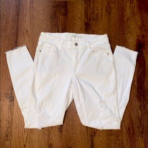 Rockstar Jeans - bright white, super skinny, ankle length, mid-rise, size 4